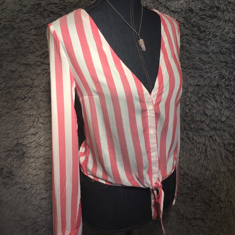 Front tying blouse